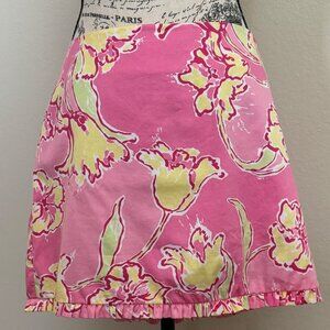 Lilly Pulitzer Callie Floral Mini Skirt with Ruffle Hem